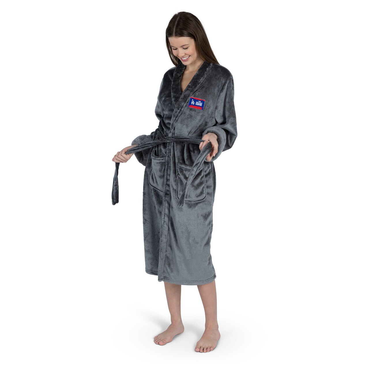 Los Angeles Dodgers 2024 MLB World Series Multi Champs Keepsake Silk Touch Robe